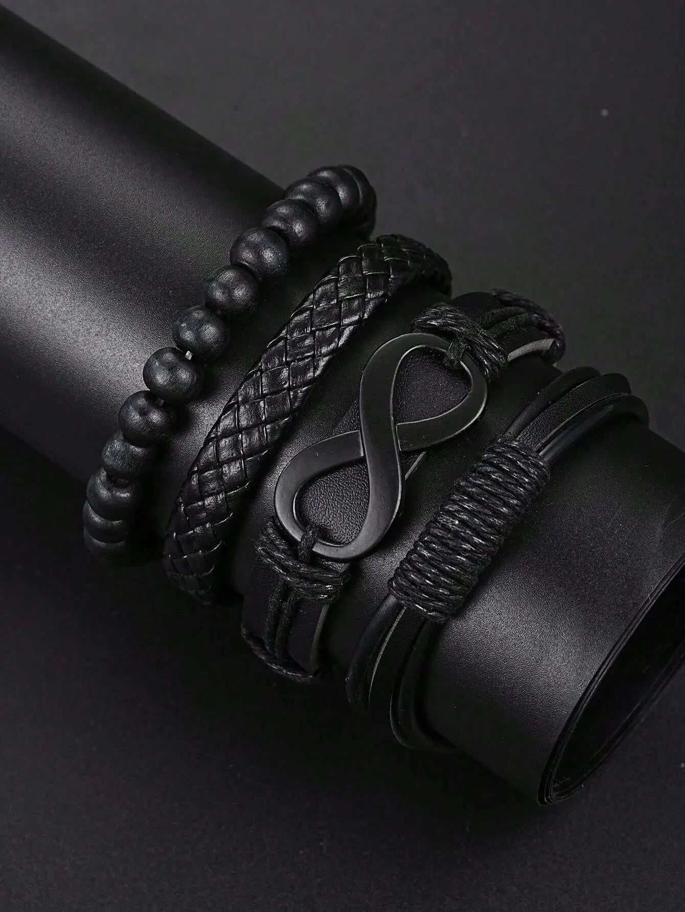 Men's Watch and Beaded Bracelet Set