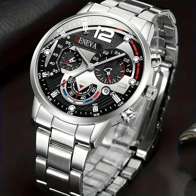 Elegant Men's Quartz Watch Set